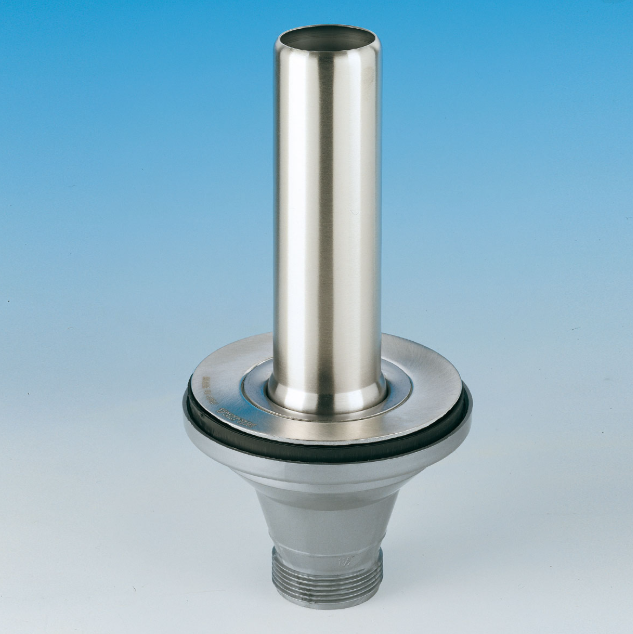 3,5" Ablaufgarnitur mit 1,5" Edelstahl Standrohr 170mm hoch