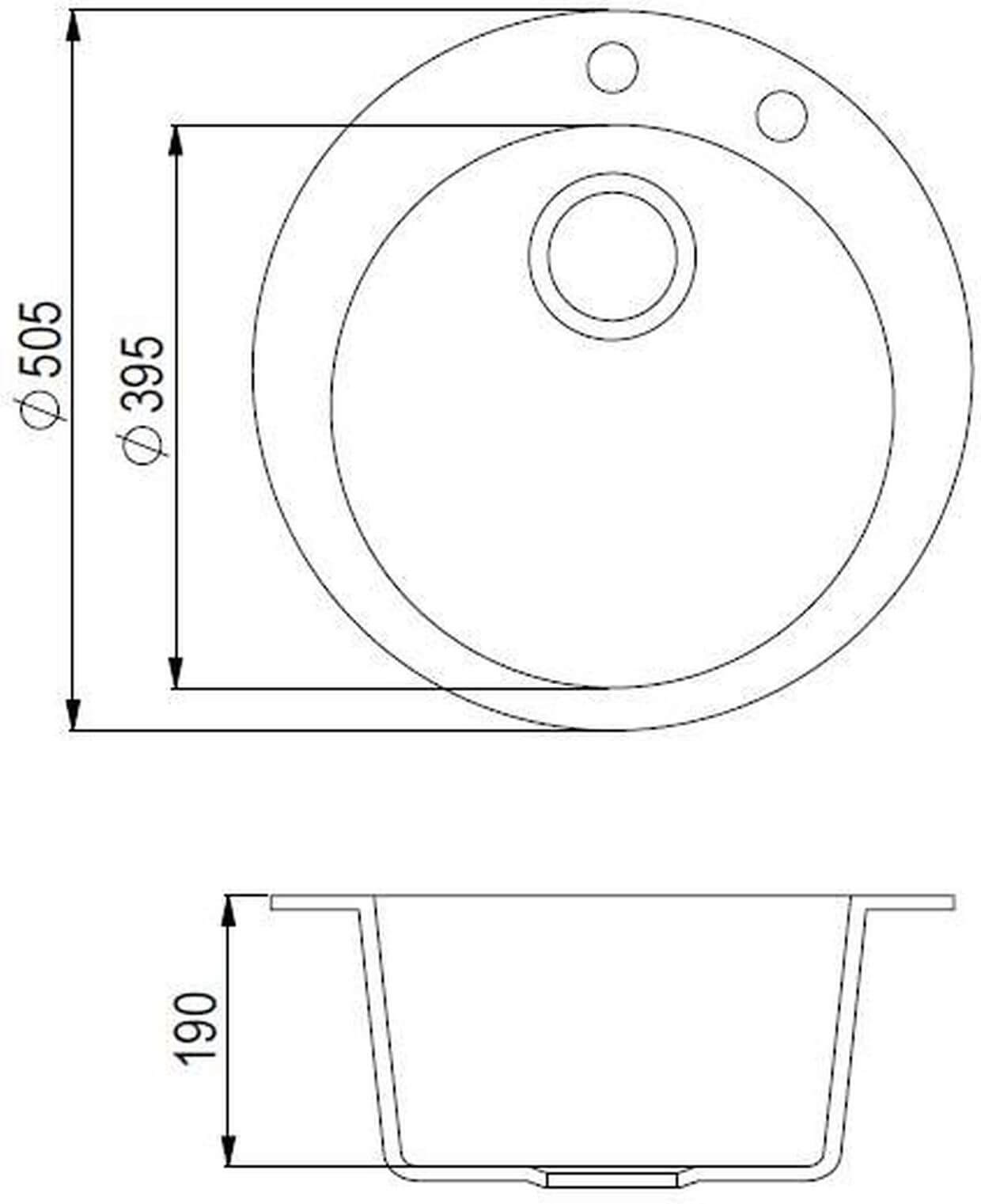 SHIGO-Einbauzeichnung-runde-Granitspuele-mit-Excenterbedienung-GCR100AW-601