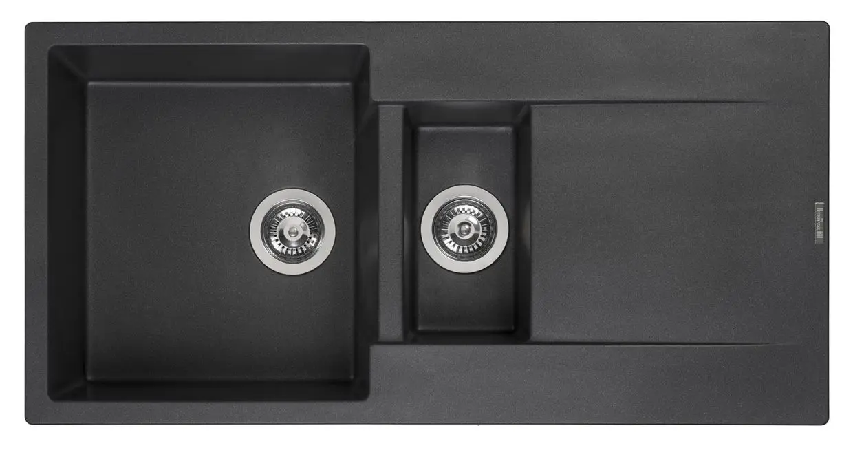 Reginox Amsterdam 15 Black Silvery Granit Spülbecken schwarz 