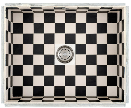 Caressi CATO5040 geflieste Spüle schwarz/weiß