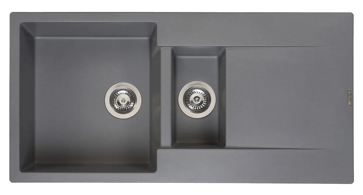 L8015-GSsRxfsoyuk2U8F Reginox Amsterdam 15 Grey Silvery Granit Spülbecken grau