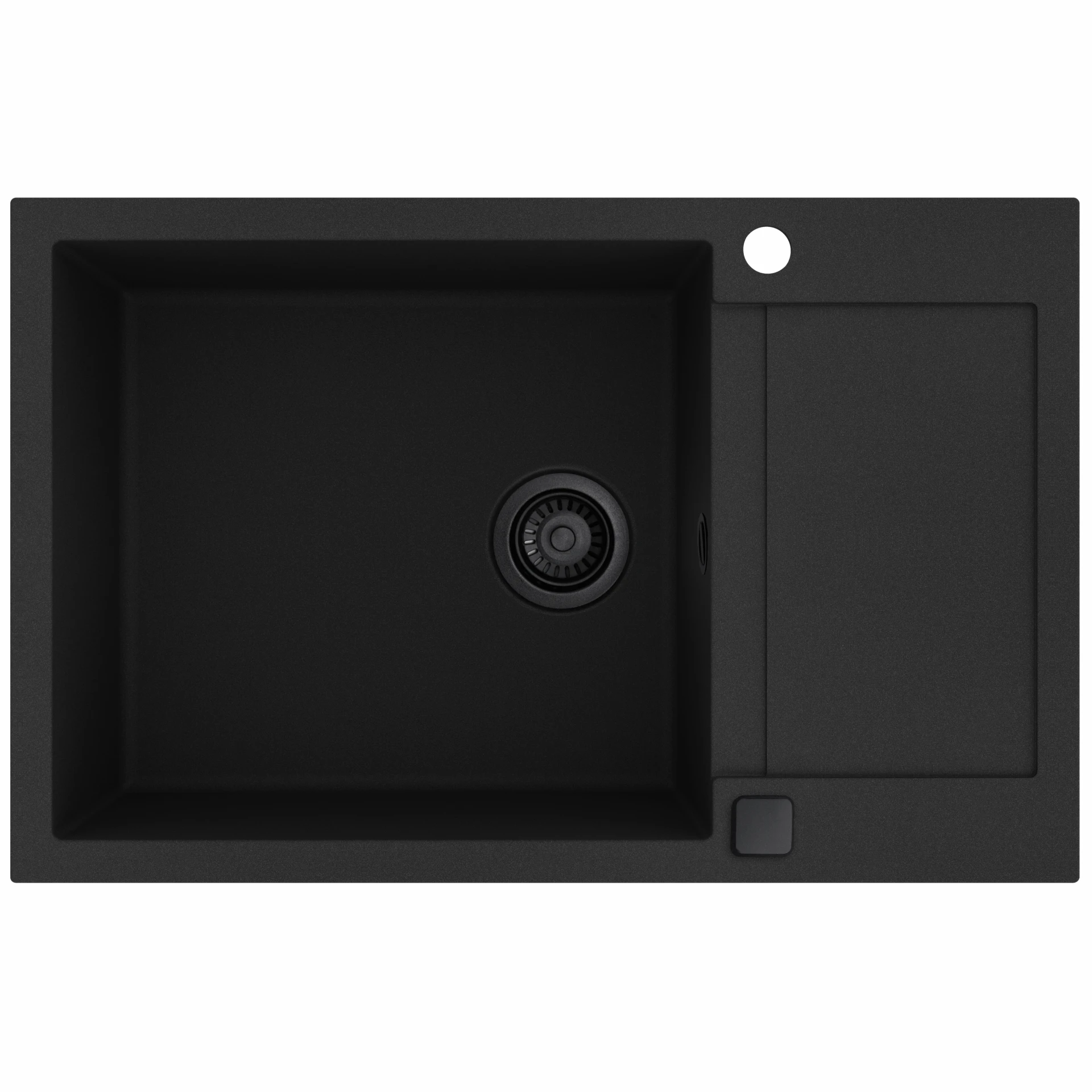 Lavabo Granitspuele Saturn 790, schwarz-matt