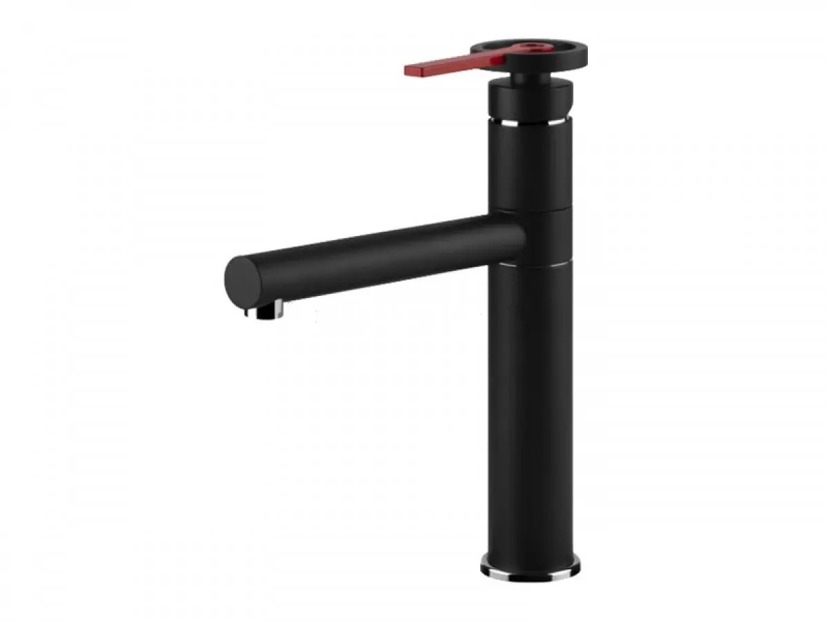 Gessi OFFICINE V Einhebelmischer mit Schwenkarm schwarz-matt-