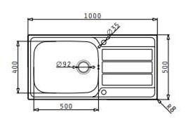 AthenaZG Athena Plus (100X50) 1B 1D - Maßzeichnung