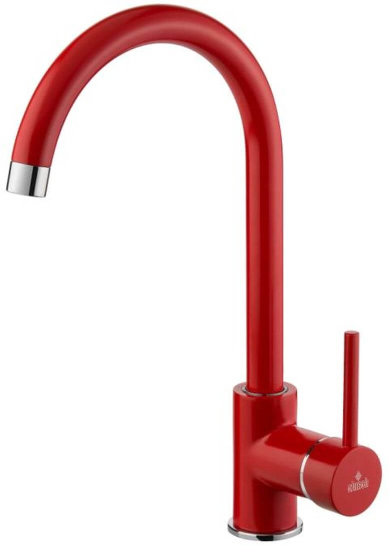 DEANTE-ARMATUR-rot-BEU-R62M DEANTE Milin rote Spültischarmatur mit schwenkbarem Auslauf