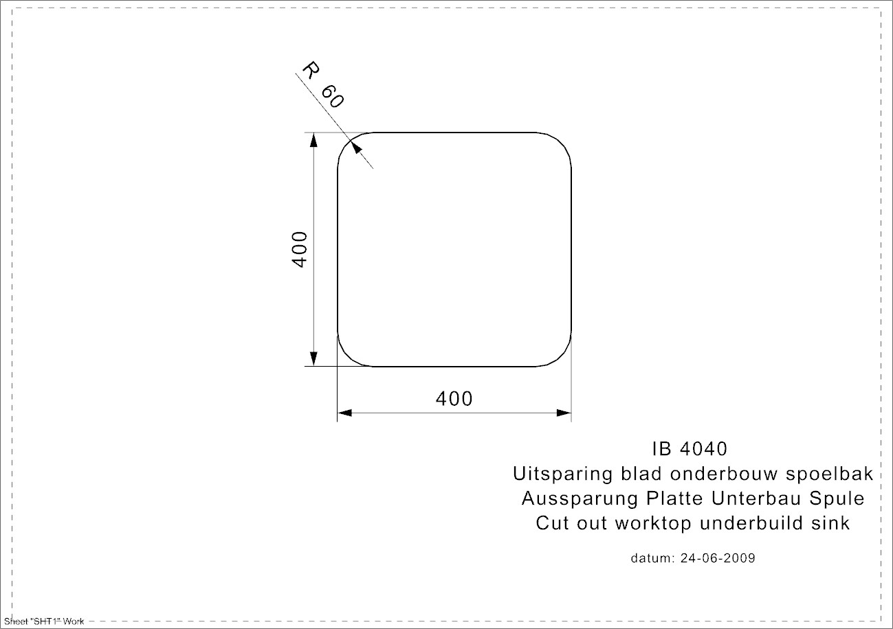 Ausschnitt Unterbauspüle