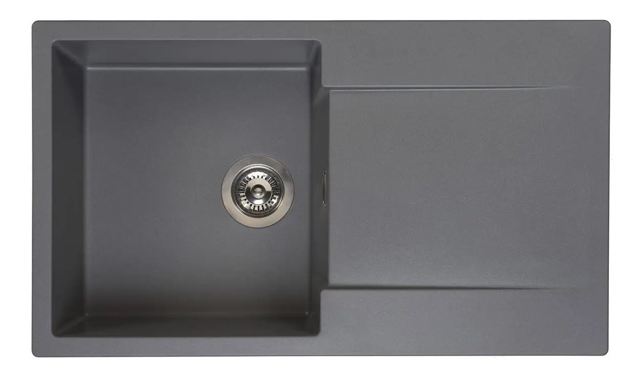 L8010-GShNP4vErHhYti5 Reginox Amsterdam 10 Grey Silvery Granit Spülbecken grau