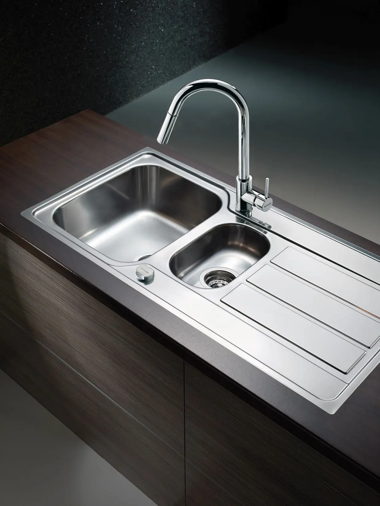 Pyramis ATHENA (100x50) 1 1/2B 1D FB Edelstahl Einbauspüle - Ambiente