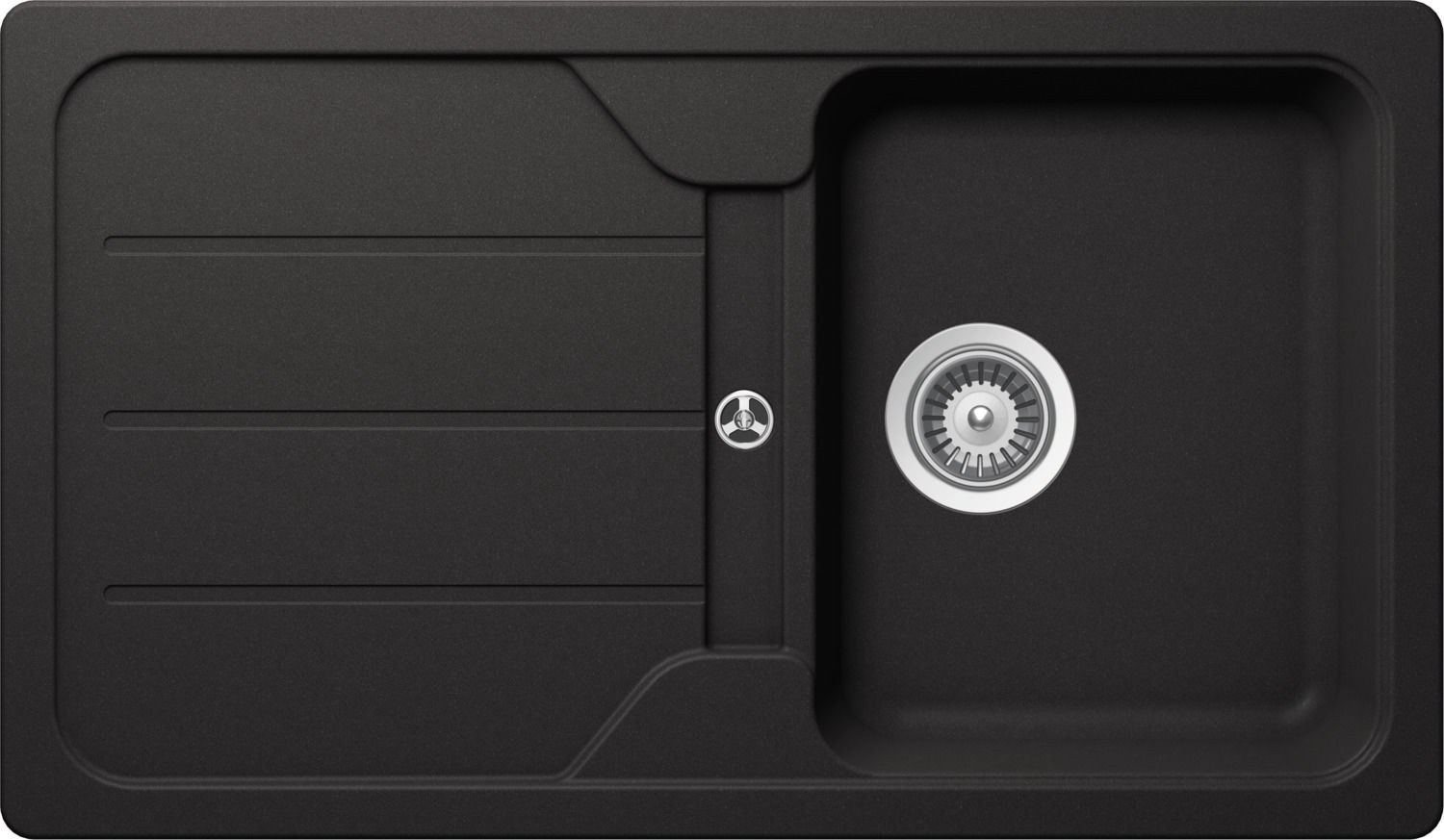 Victory Granitspüle 860x500mm tief-schwarz Victory Granitspüle 860x500mm tief-schwarz