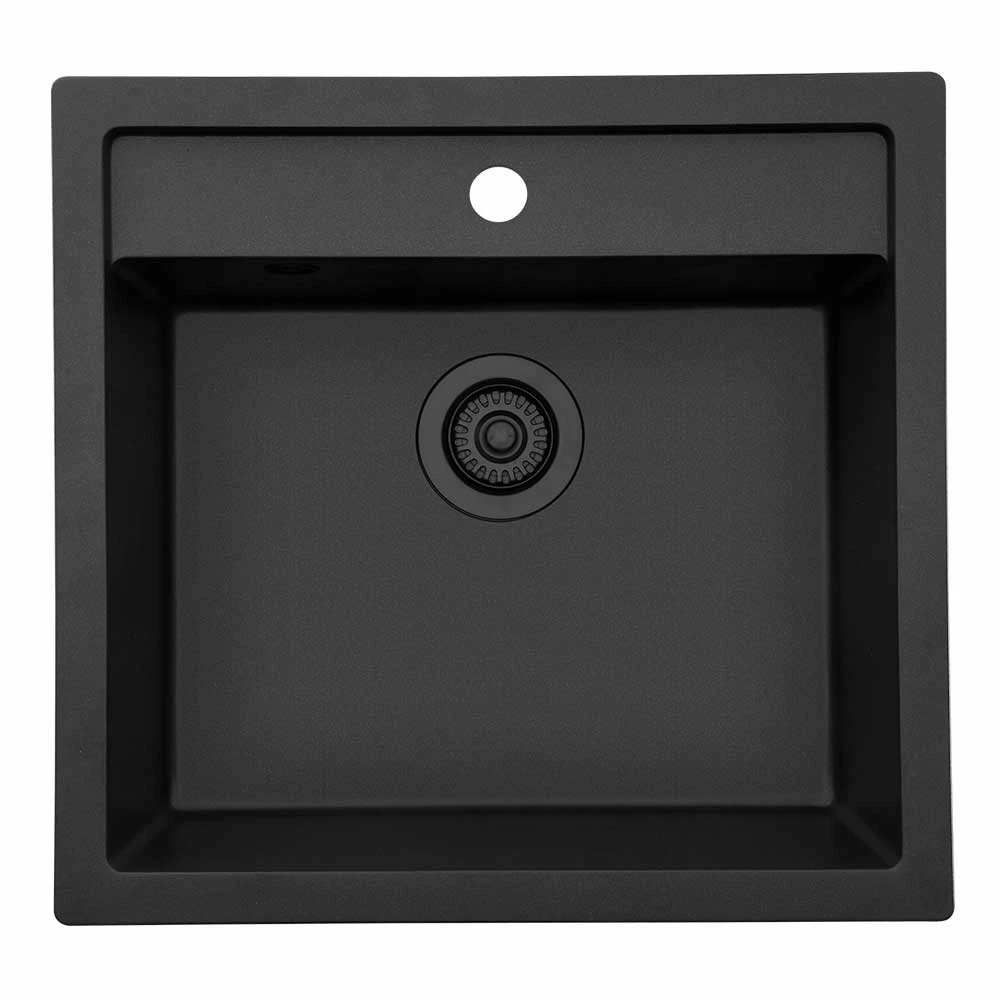 Lavabo Kuechenspuele Jupiter 60, schwarz-matt