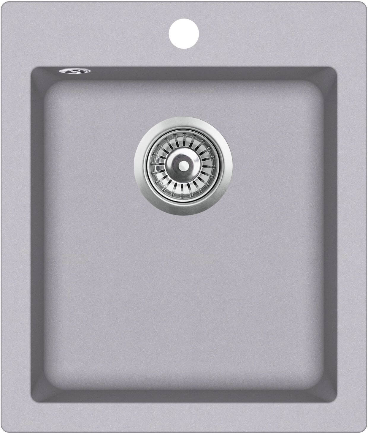 SHIGO-eckige-Spuele-GQS100W202 SHIGO-eckige-Granitspuele-grau-alumetallic-GQS100W-202