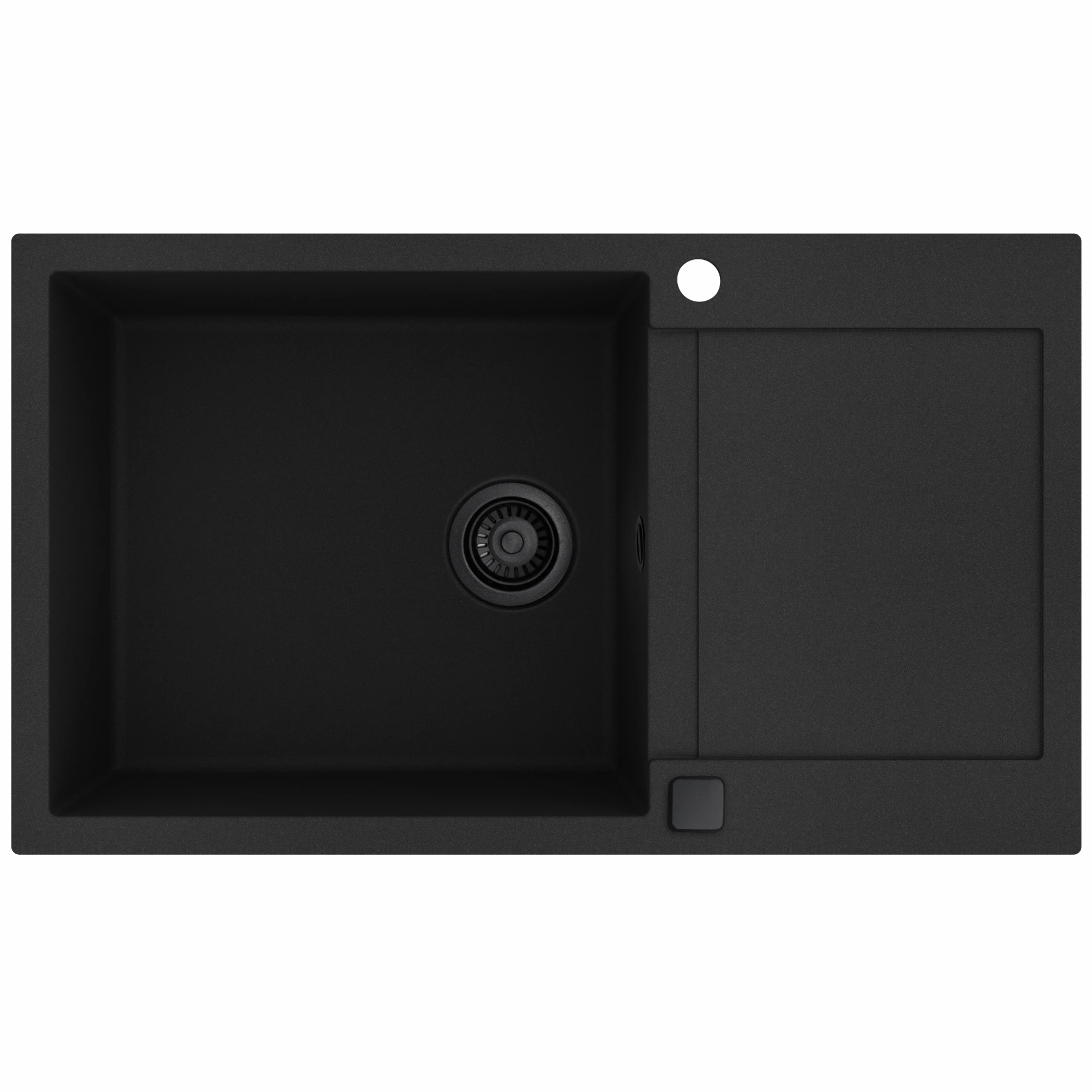 Lavabo Granitspuele Saturn 860, schwarz-matt