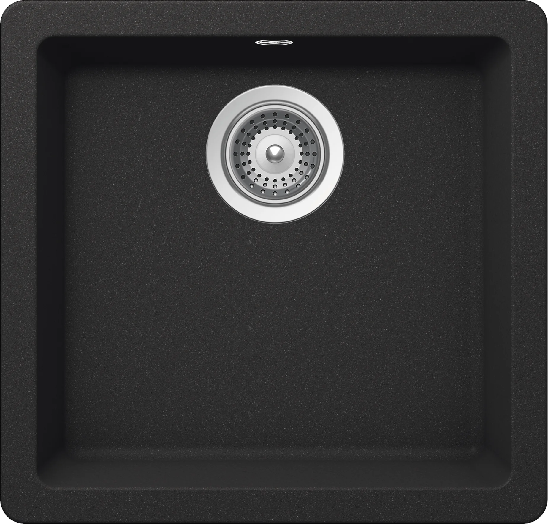 Victory Granitspüle S450 tief schwarz mit Excentergarnitur
