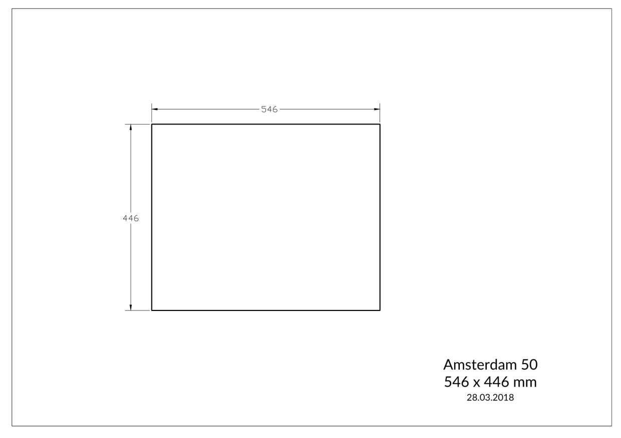 Reginox Amsterdam 50 Pure White Spüle 50x40 weiß - Arbeitsplattenausschnitt