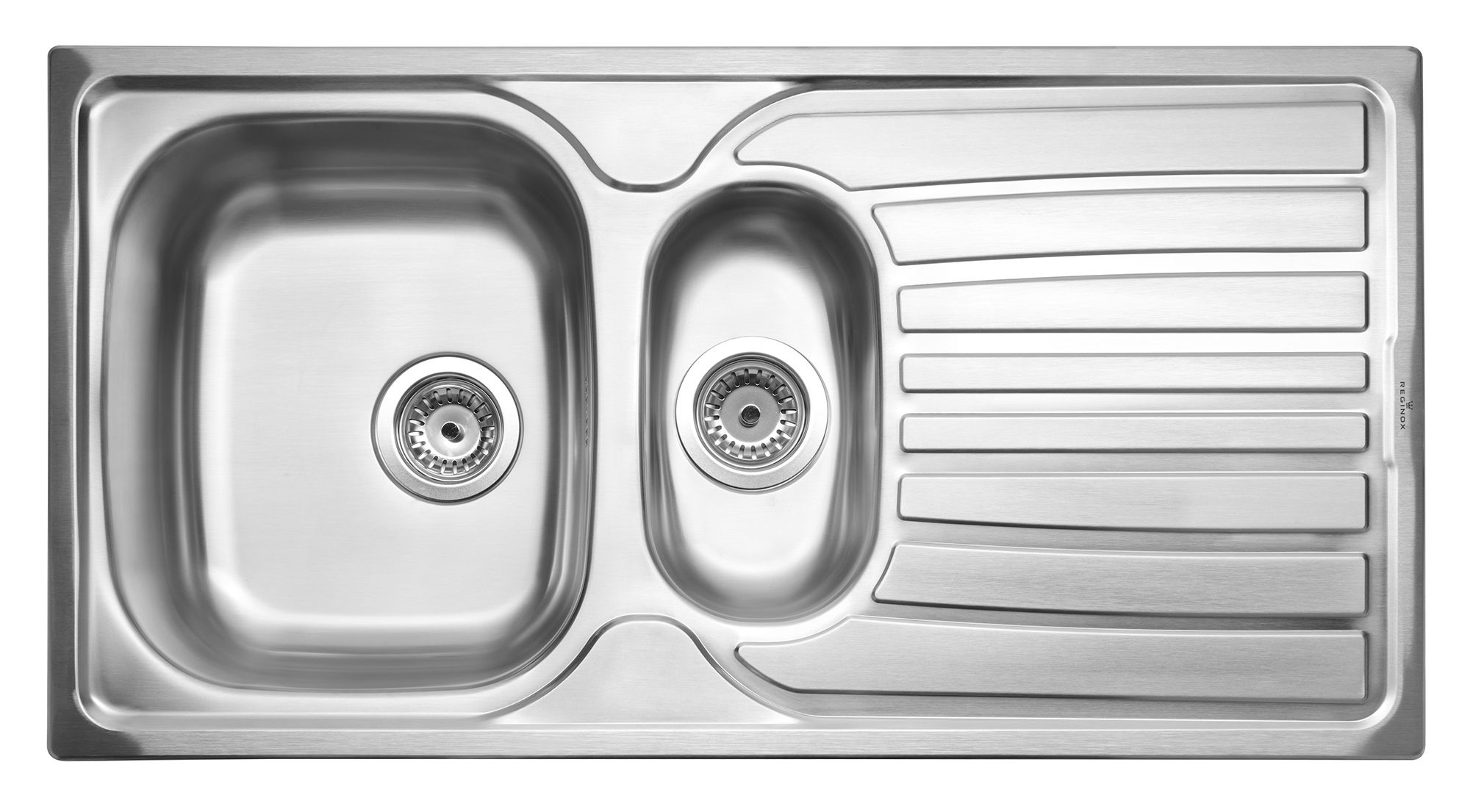 Reginox Edelstahlspüle mit 1,5 Becken Monaco 1,5 (R) KGOKG Reginox Edelstahlspüle mit 1,5 Becken Monaco 1,5 (R) KGOKG