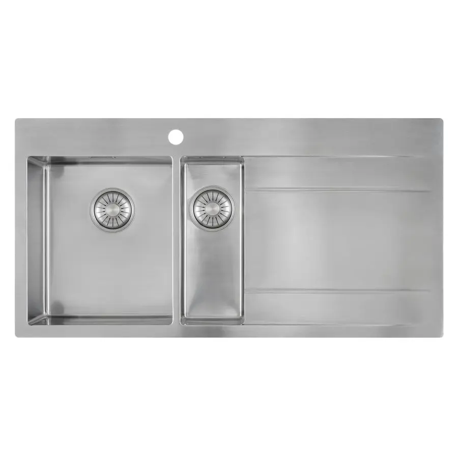 Caressi Edelstahl Spüle 1000x520mm,1,5 Becken links