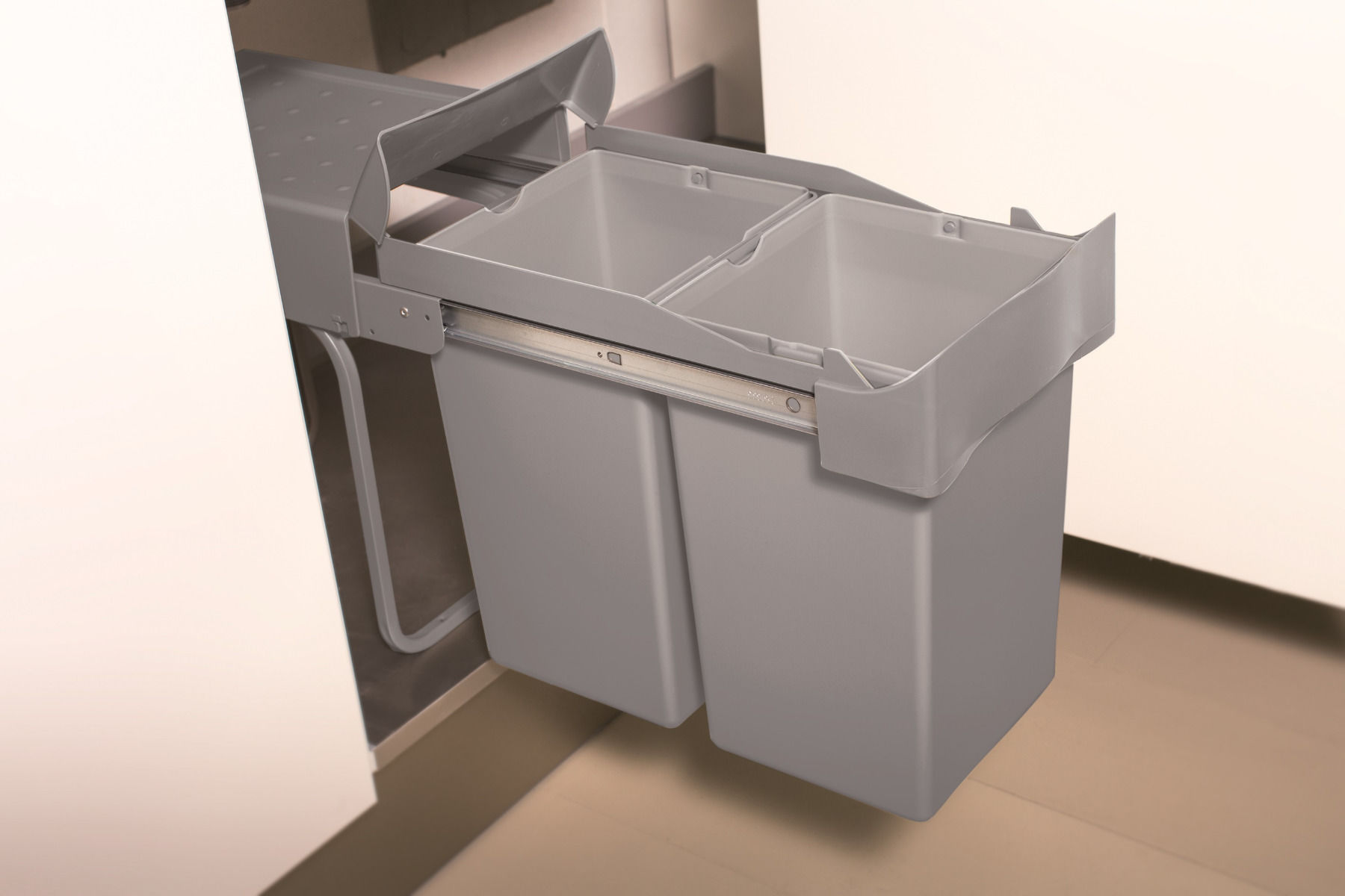 Abfalltrennsystem Double Man Flex 30Liter, Bodenmontage