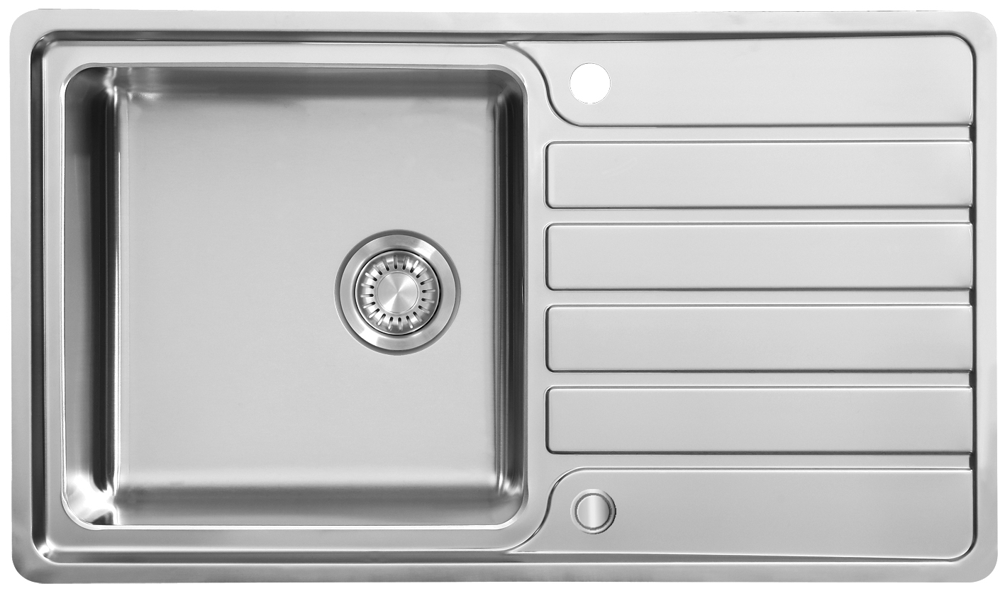 Edelstahlspüle mit Abtropffläche 86x50 cm – SHIGO SSL860 Küchenspüle Edelstahlspüle mit Abtropffläche 86x50 cm – SHIGO SSL860 Küchenspüle