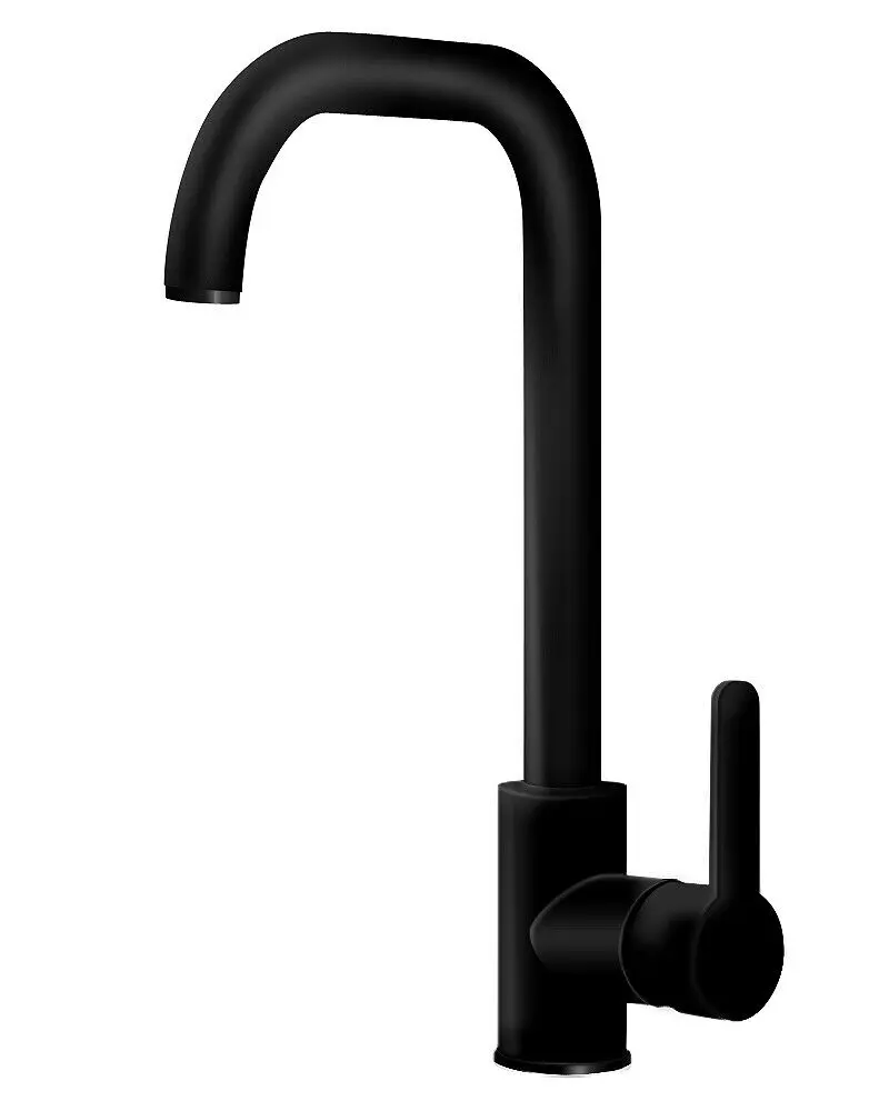 AquaCucina 55505-S Armatur SF 1 in MATT-SCHWARZ mit Schwenkauslauf / Küchenarmatur