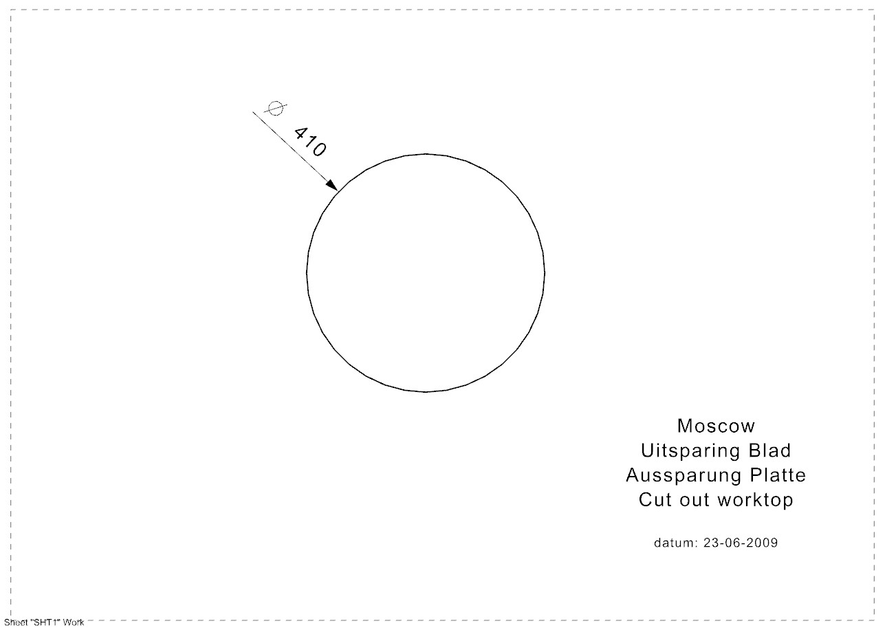 Reginox MOSCOW CC (R) Einbau Edelstahl Einbauspüle poliert - Aussparung Arbeitsplatte