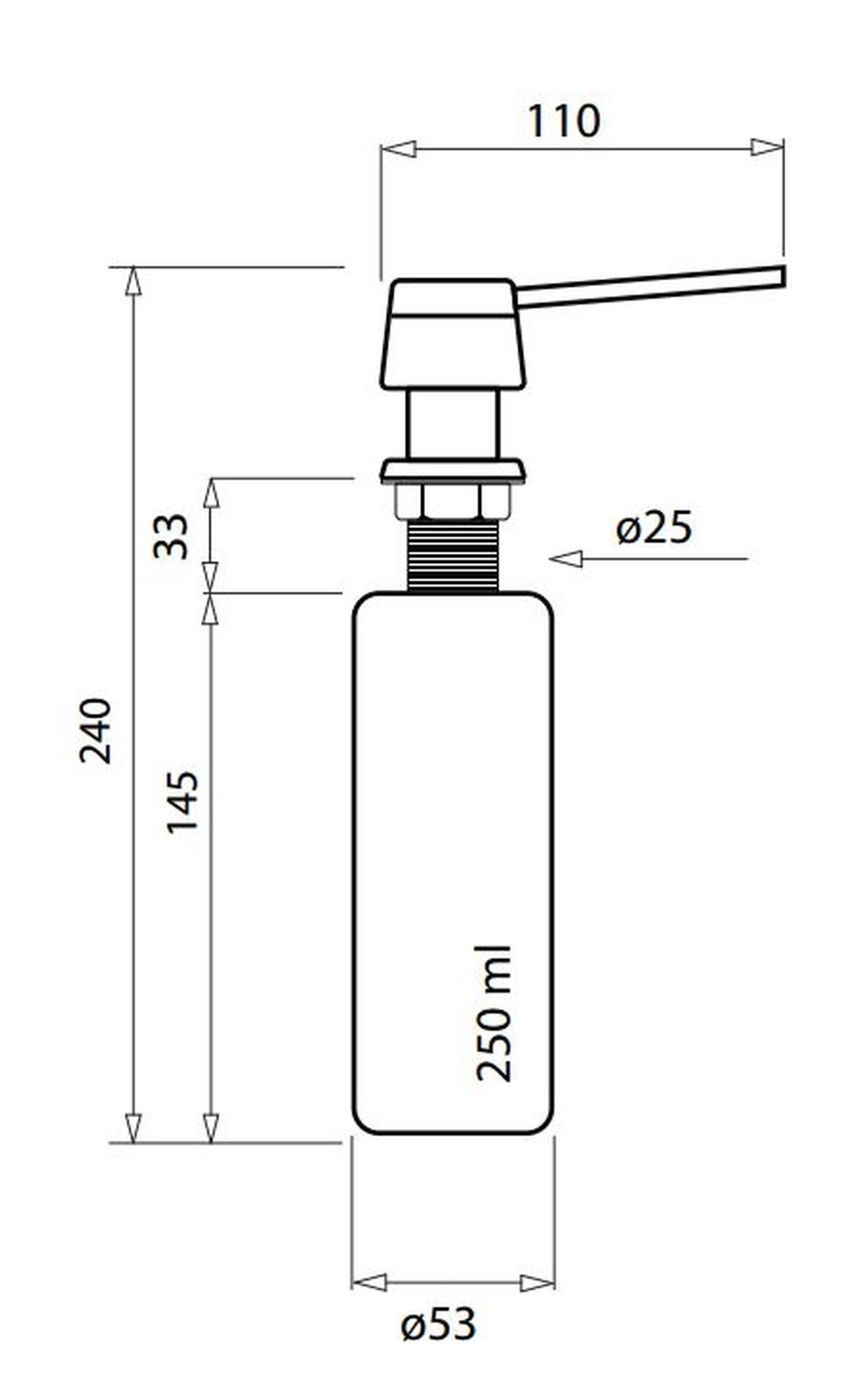 Seifenspender Spülmittelspender SZ-D001