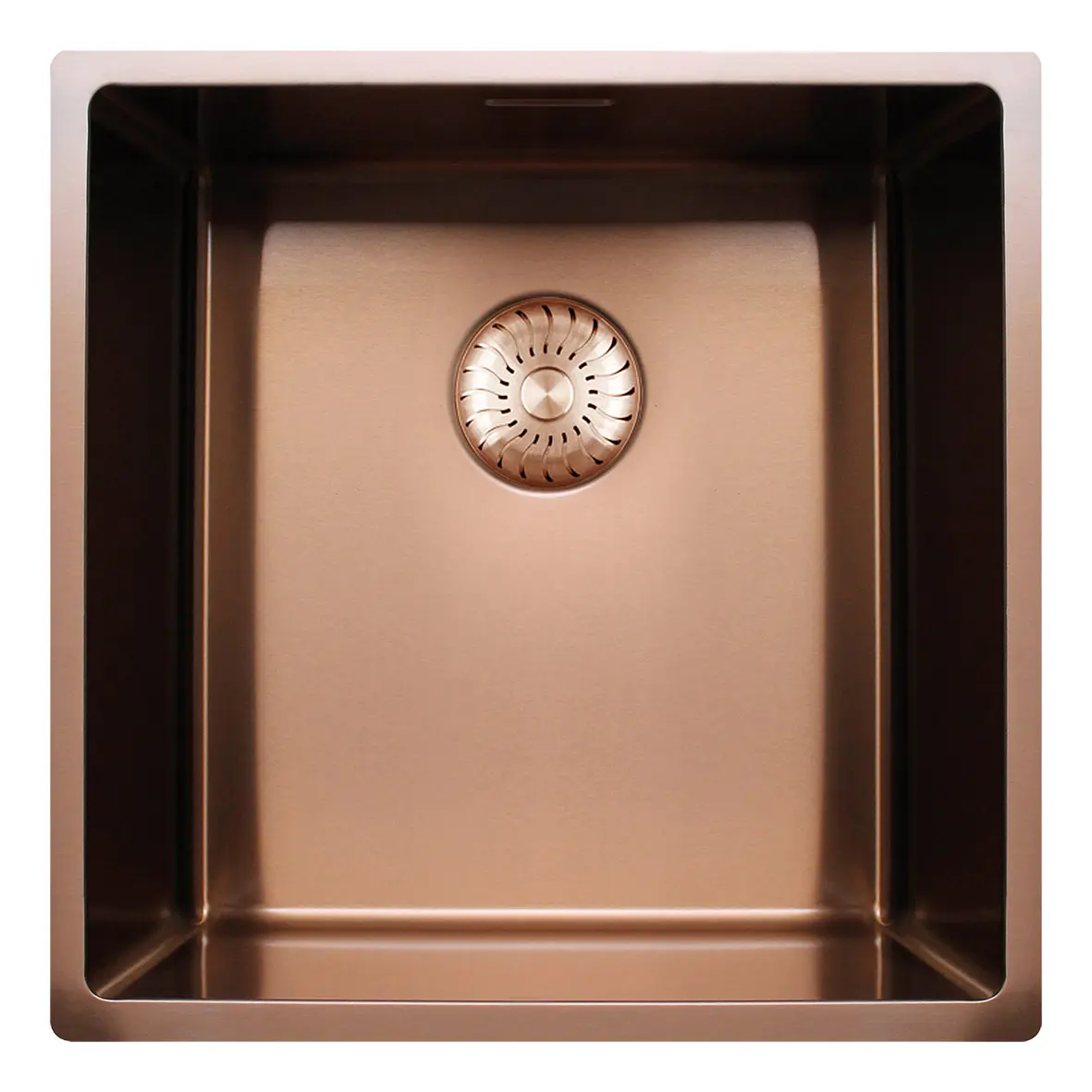 Caressi Edelstahl Einbauspüle 40x40, copper