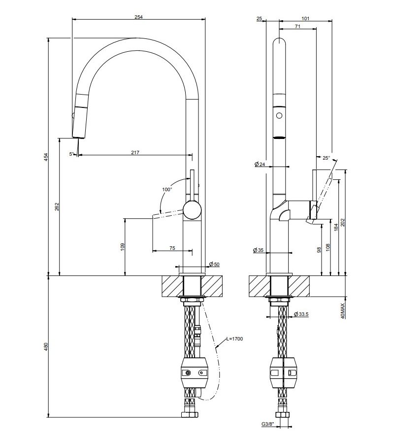 Einhebelmischer 60303