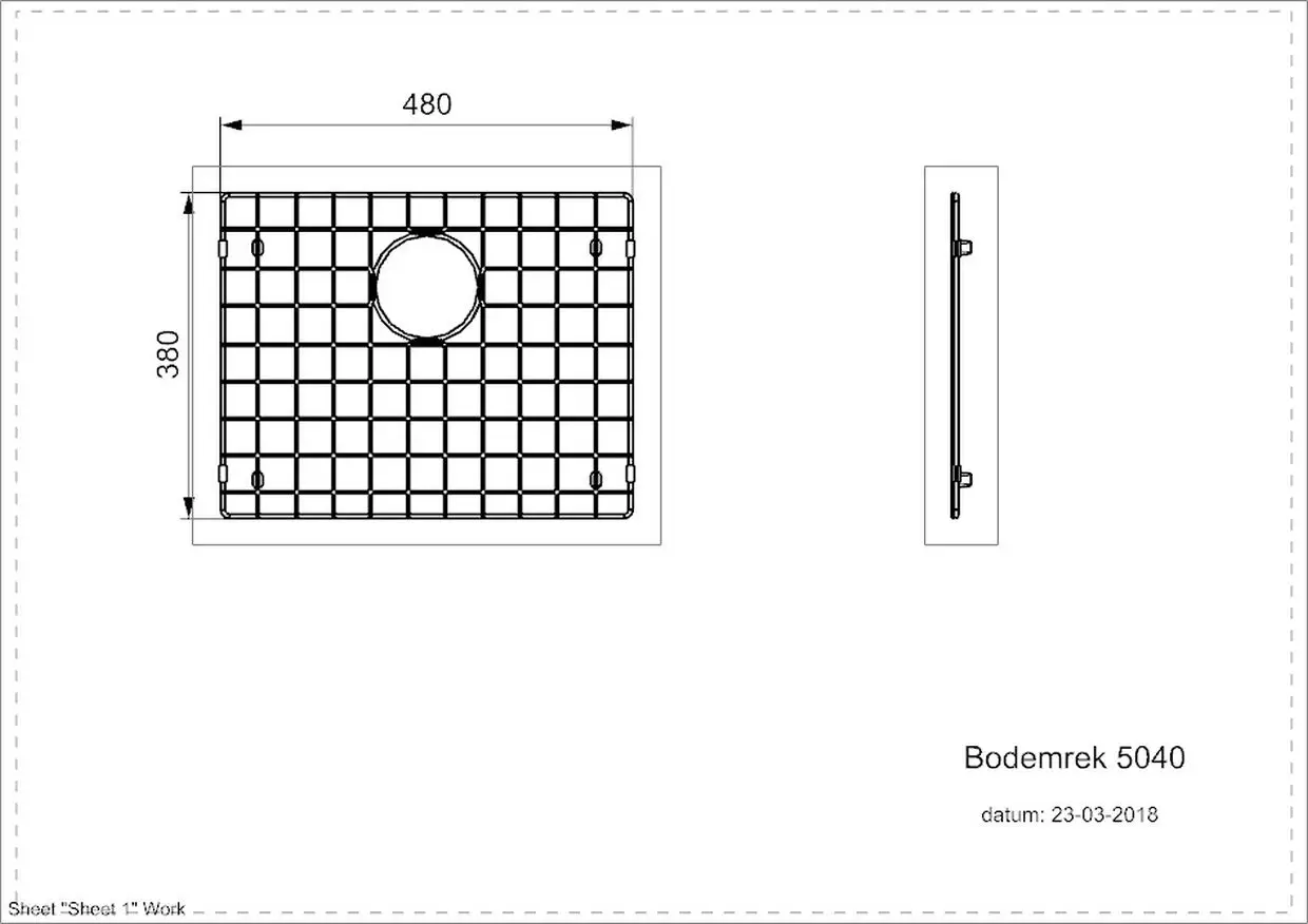 Reginox BOTTOM GRID 50X40 GOLD Bodengitter Miami