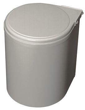 Einbau-Abfallsammler zur Türmontage, silbergrau