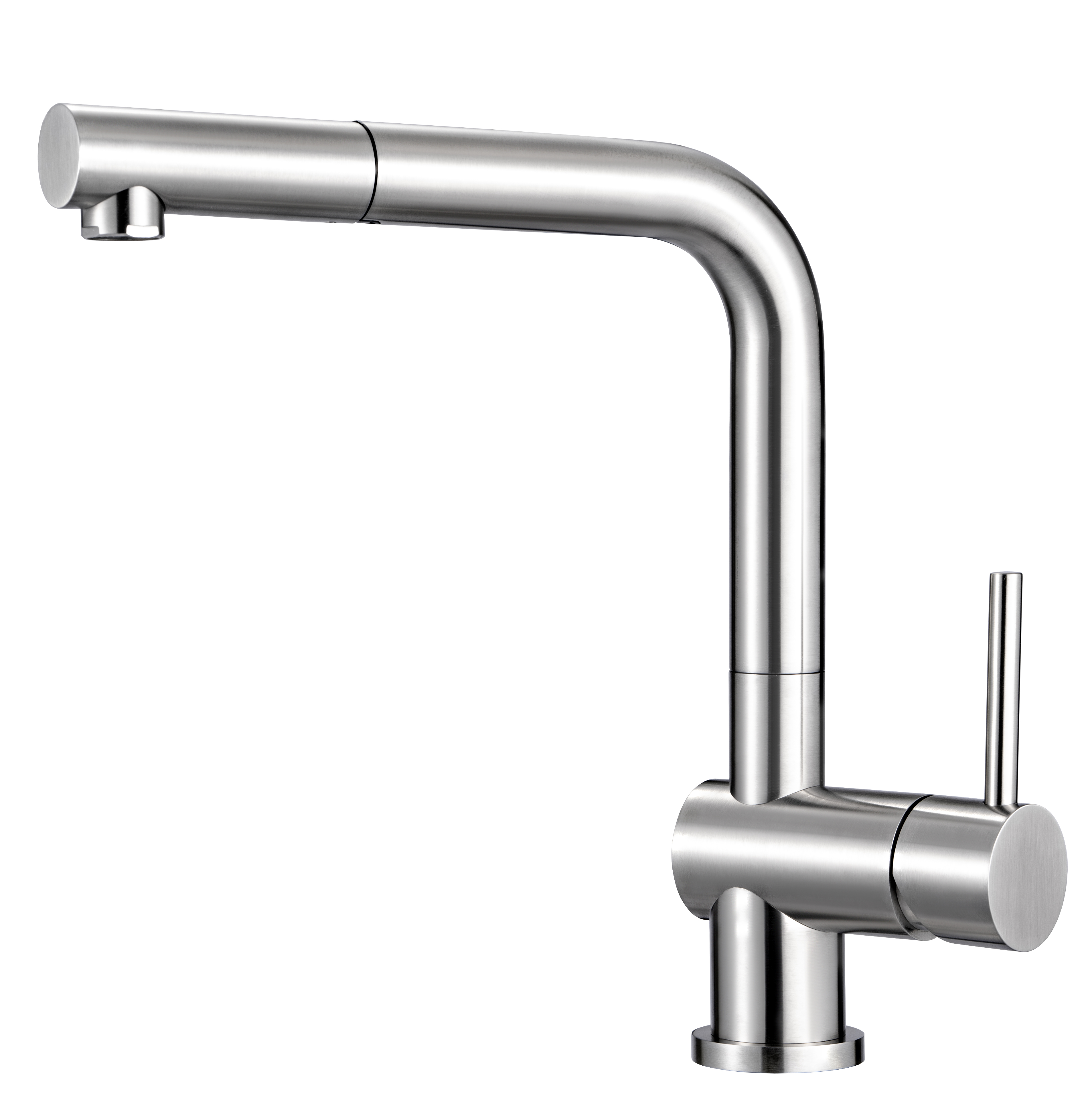 SHIGO Edelstahl Küchenarmatur mit Ausziehbrause Moderne Küchenarmatur aus Edelstahl mit ausziehbarem Brausekopf und Einhebelgriff für eine moderne Inneneinrichtung.