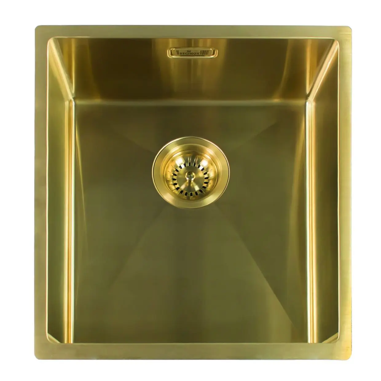 Reginox MIAMI 40X40 GOLD (L) Integrated Edelstahl Spülbecken 
