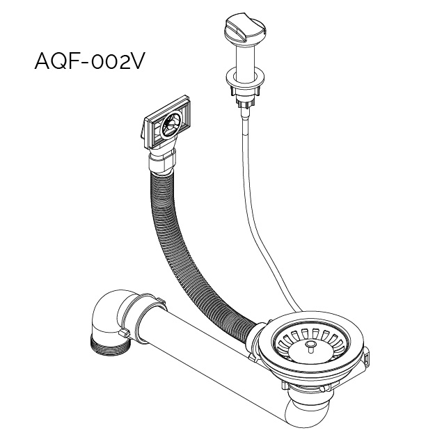 Strainer-AQF-002V SHIGO-Ablaufgarnitur-mit-Excenterbedienung-AQF002V